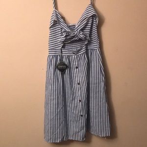 Striped beach cover up